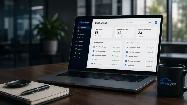 Casewyze case management software showing storage and transfer pricing as a fair alternative to per-user pricing for investigation agencies.
